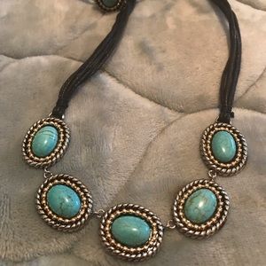 NWT turquoise statement necklace & bracelet set